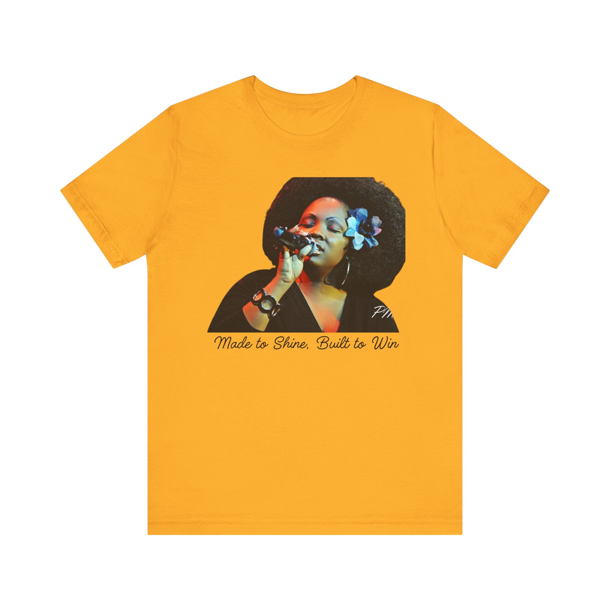 Empowerment T-Shirt – 'Made to Shine, Built to Win' Motivational Graphic Tee